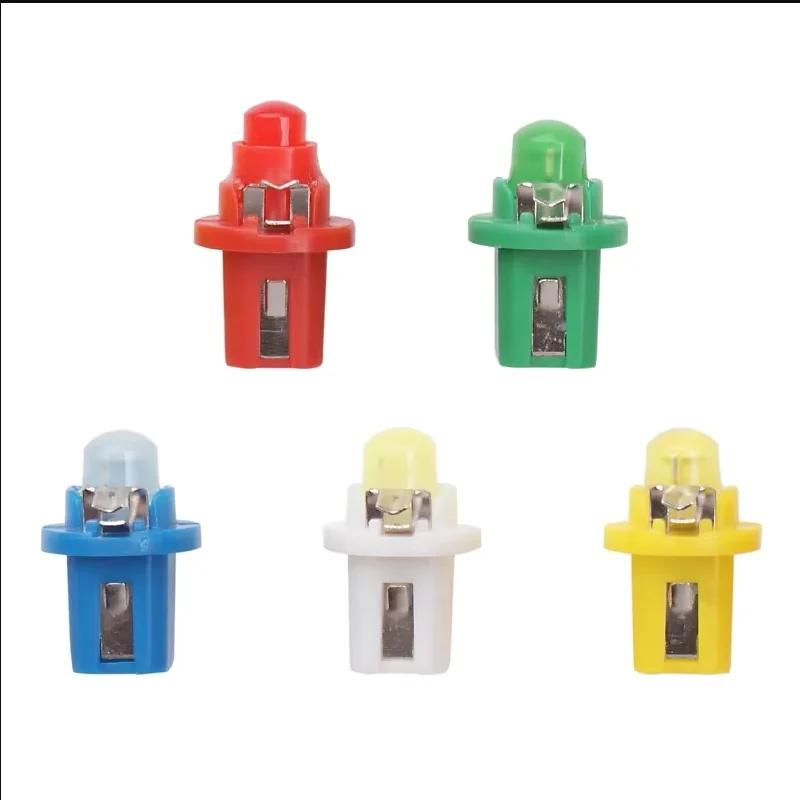 10/20/100pcs T5 B8.5D LED แดชบอร์ดรถหลอดไฟคําเตือนตัวบ่งชี้แผนที่ภายใน Instrument Light Dashboard สวิทช์โคมไฟ