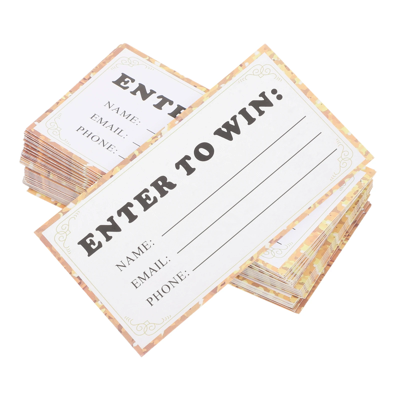 

50pcs Raffle Tickets Blank Sheets For Events Smooth Writing Surface Ideal For Fundraiser Carnival Craft Fair Classroom Prizes