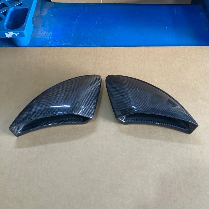 For Lotus Exige V6 Carbon Fiber Side Air Vent Cup Style Tuning Fender Duct Cover Glossy Arch Flare Air Intake Scoop Part Trim