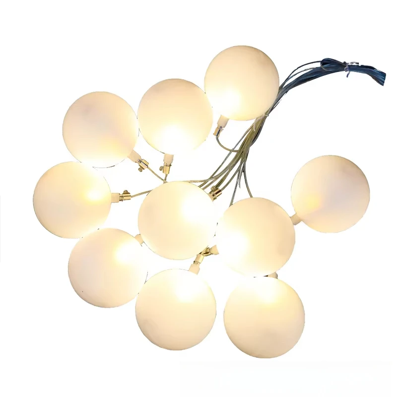 

Wedding Ceiling Decoration Light Milk White Ball Bubble Hanging String Apple Tree Road Guide Wedding Stage Decoration Props