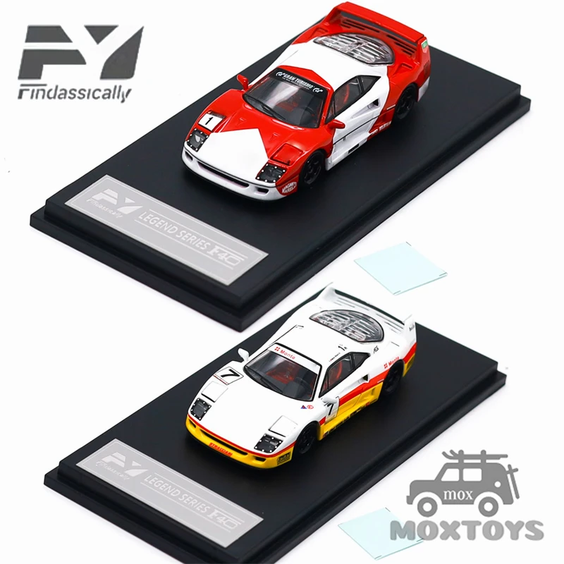 Findclassically 1:64 F40 red white / yellow Limited500 Diecast Model Car