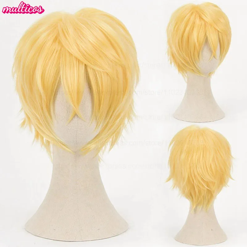 Farben Kurze Gerade Cosplay Perücke Layered Shaggy Flauschig Rot Rosa Braun Grün Blau Hitzebeständige Kunsthaar Party Anime Perücken – Detail 30