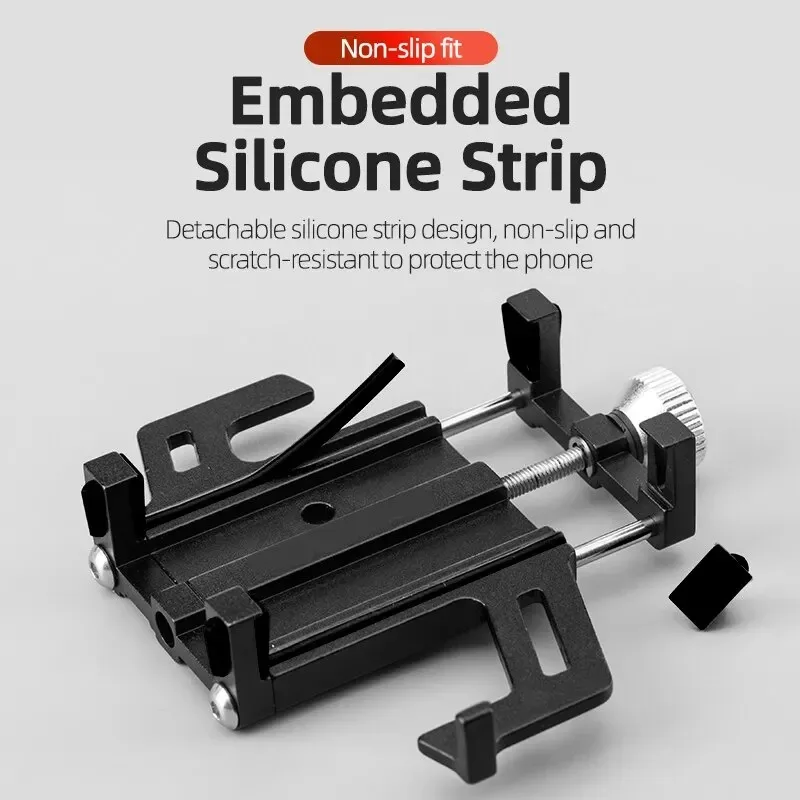 Phone Holder Motorcycle Electric Bicycle Smartphone CNC Aluminum Alloy Bracket Five Claws Mechanical Bike Phone Holder image 5