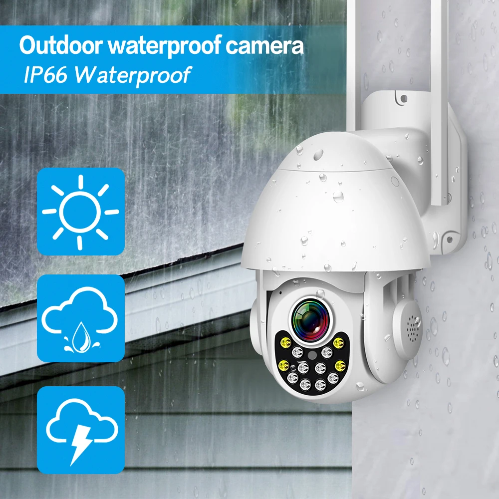 Pgst Security Tuya Camera Wifi Outdoor Hd Full Kleur Nachtzicht Waterdichte Draadloze Bewakingscamera Met Babyfoon