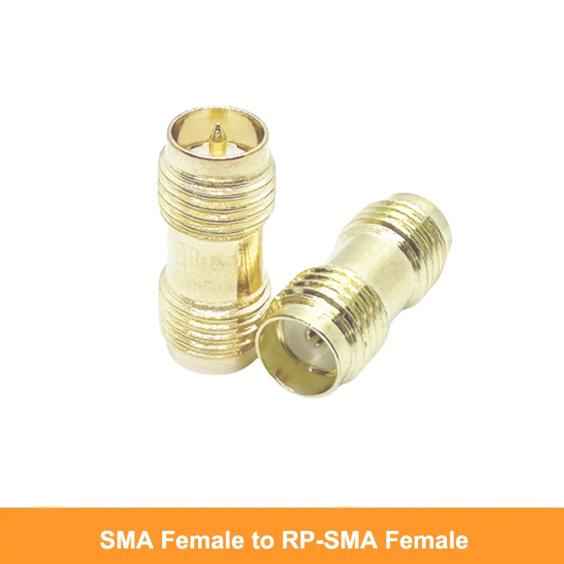 Gold Plated Brass Straight SMA Male to Male Adapter RP-SMA Female to Female RF Coax Connector for WiFi Antenna FPV