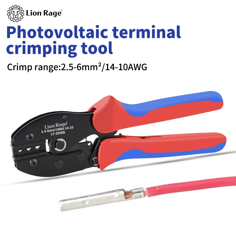 Narzędzie fotowoltaiczne MC4 szczypce do zaciskania terminali LY-2546B wodoodporne szczypce do złączy paneli słonecznych 2,5/4/6mm ² 14-10AWG