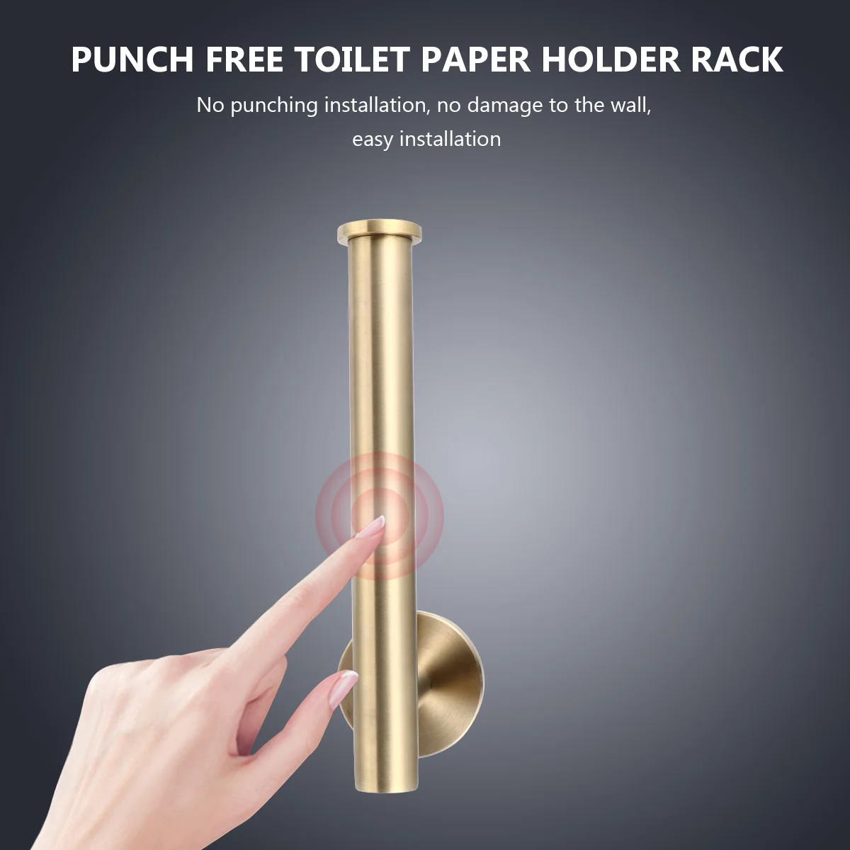 

Золотая вешалка для туалетной бумаги, креативная универсальная стойка без сверления, полка для ванной комнаты, держатель для полотенец, крючок для одежды, полка для ванной комнаты