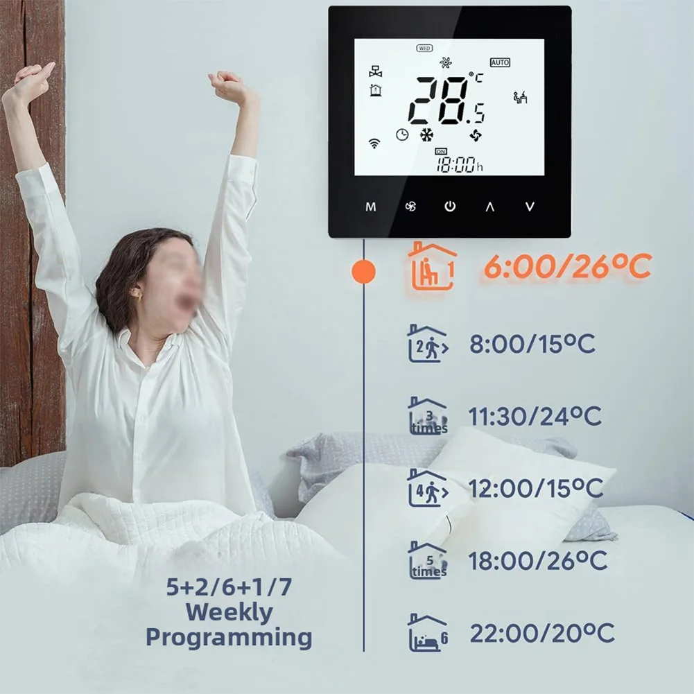 

Программируемое устройство расписания отопления, энергосберегающий термостат, гибкий нагревательный программируемый термостат, расписание отопления «сделай сам»