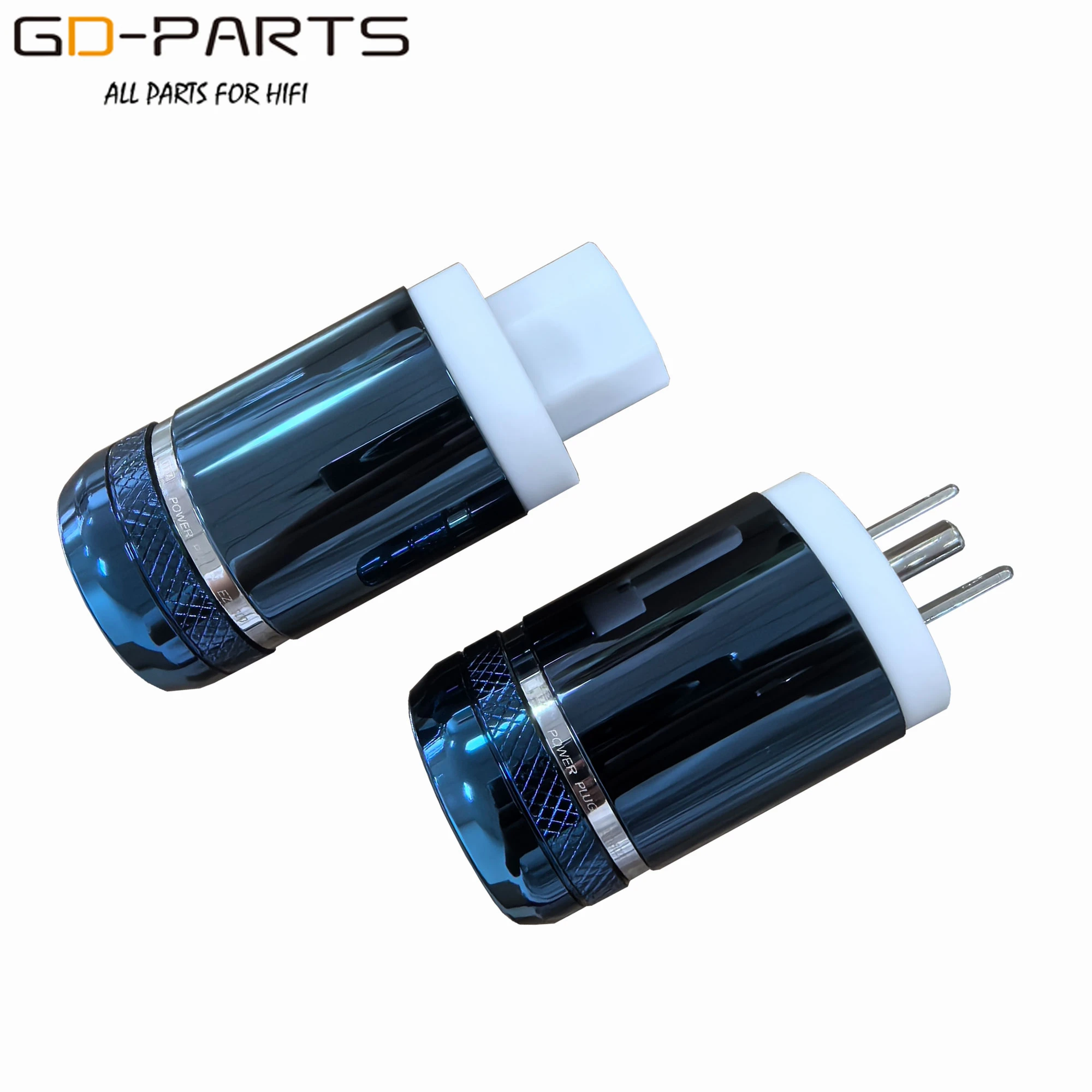 EIZZ OCC Single Crystal Copper Mains AC US Power Plug Shucko Electric Connector For Hifi Audio Amplifier CD DAC Turntable DIY