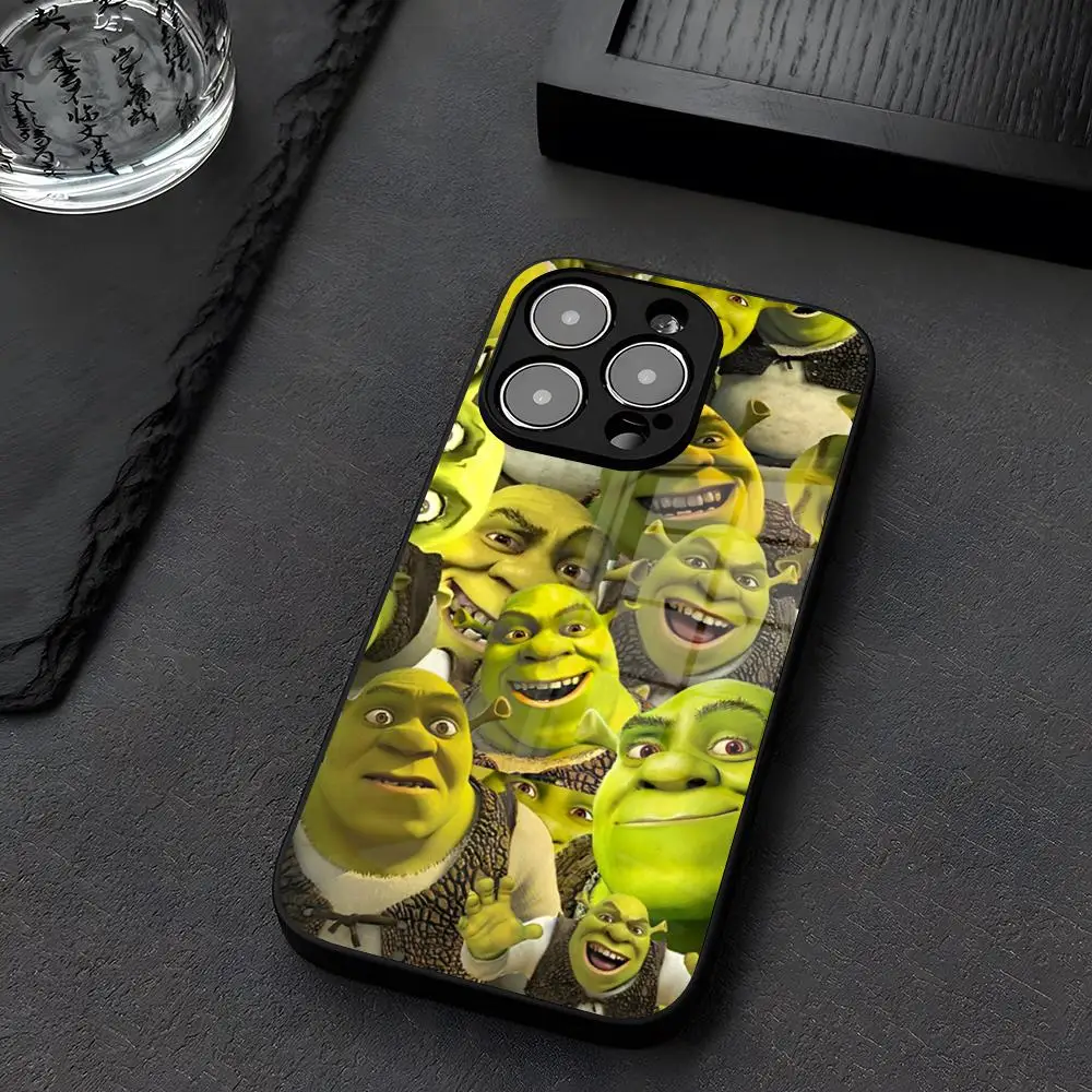 Cartoon Funny Movie S-ShrekS Phone Case Tempered Glass For iPhone 14 13 16 12 15 11 Pro XS Max Plus Mini SE2020 Coque