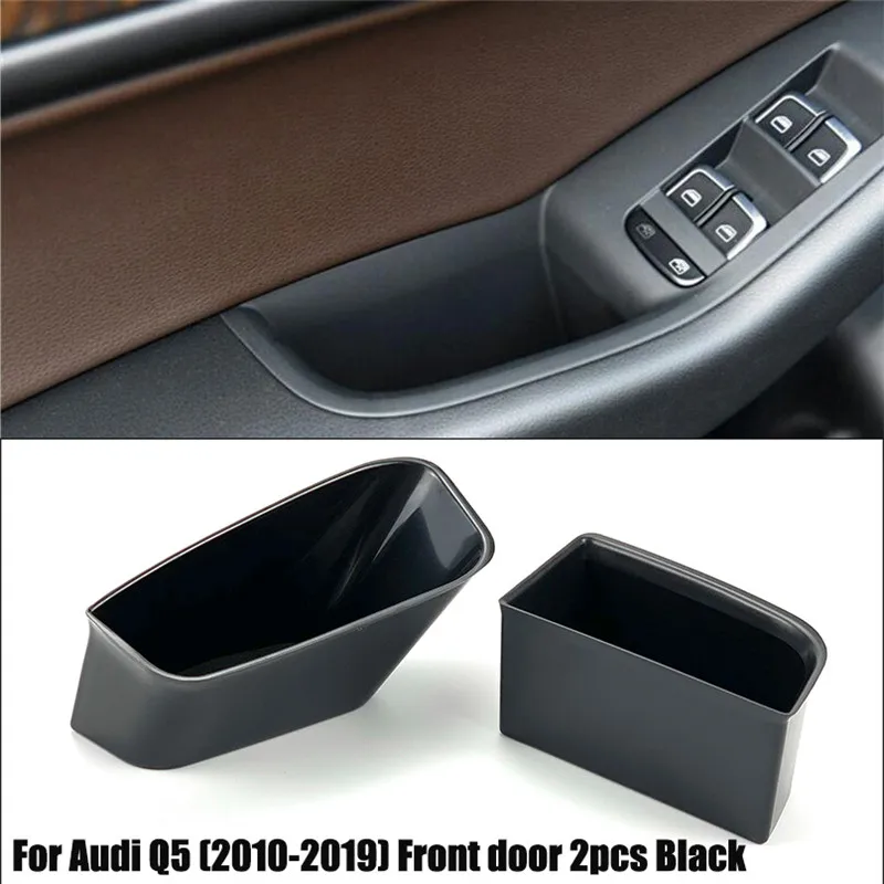 1pair Car Organizer for Audi A4 B8 A5 S5 Q5 Door Handle Armrest Storage Box Container Holder Tray Accessories Car Styling