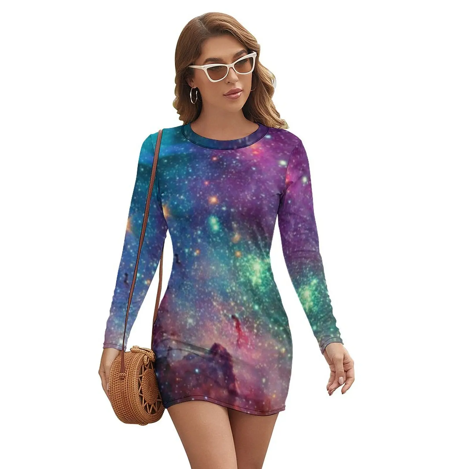 

Galaxy Long-sleeved Dress summer clothes Women long dress