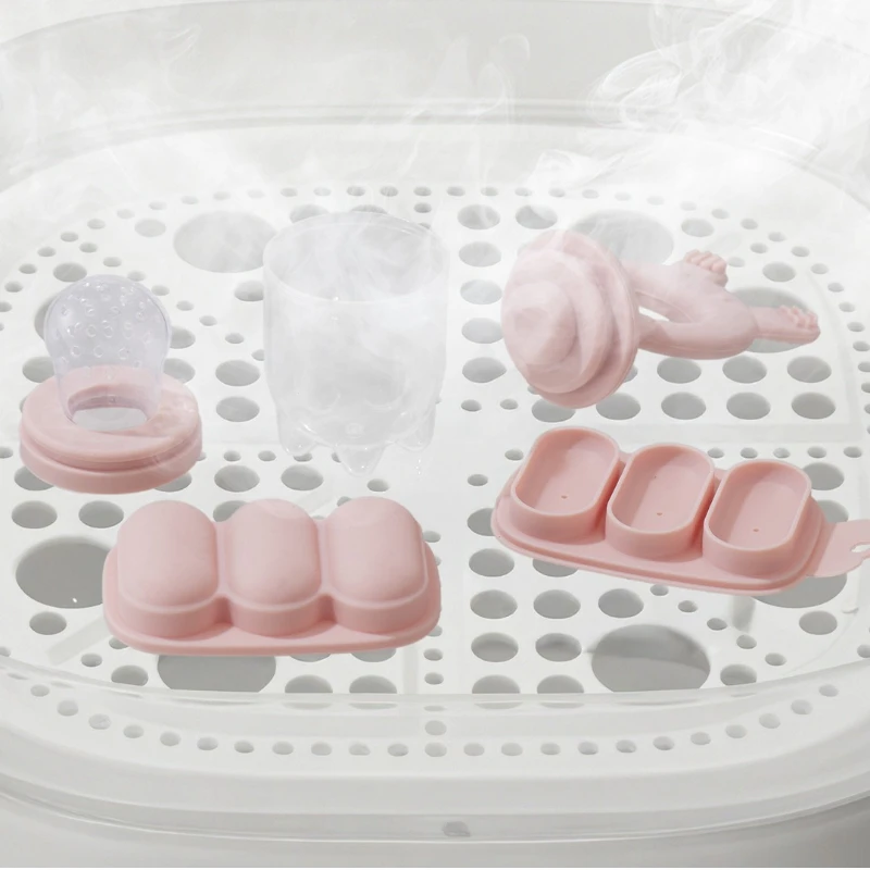 BPA-freier Silikon-Baby-Obstfütterer, Mini-Gefrierfach-Nibbling-Tray, Muttermilch-Eisformen zur Kühlung und Selbsternährung für Babys – Detail 11