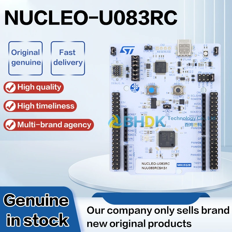 For ST The NUCLEO-U083RC STM32 Core 64 Development Board uses the STM32U083RC microcontroller