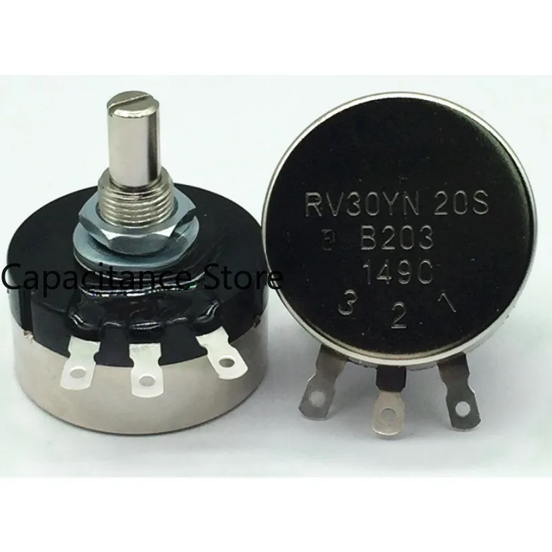 

5PCS RV30YN20SB203 single coil carbon film potentiometer with complete resistance values in stock and affordable price