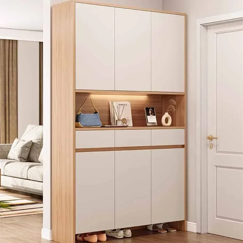Modern Shoe Cabinet Narrow Hallway Dorm Design Ritating Cabinets Multilayer Storage Display Rack