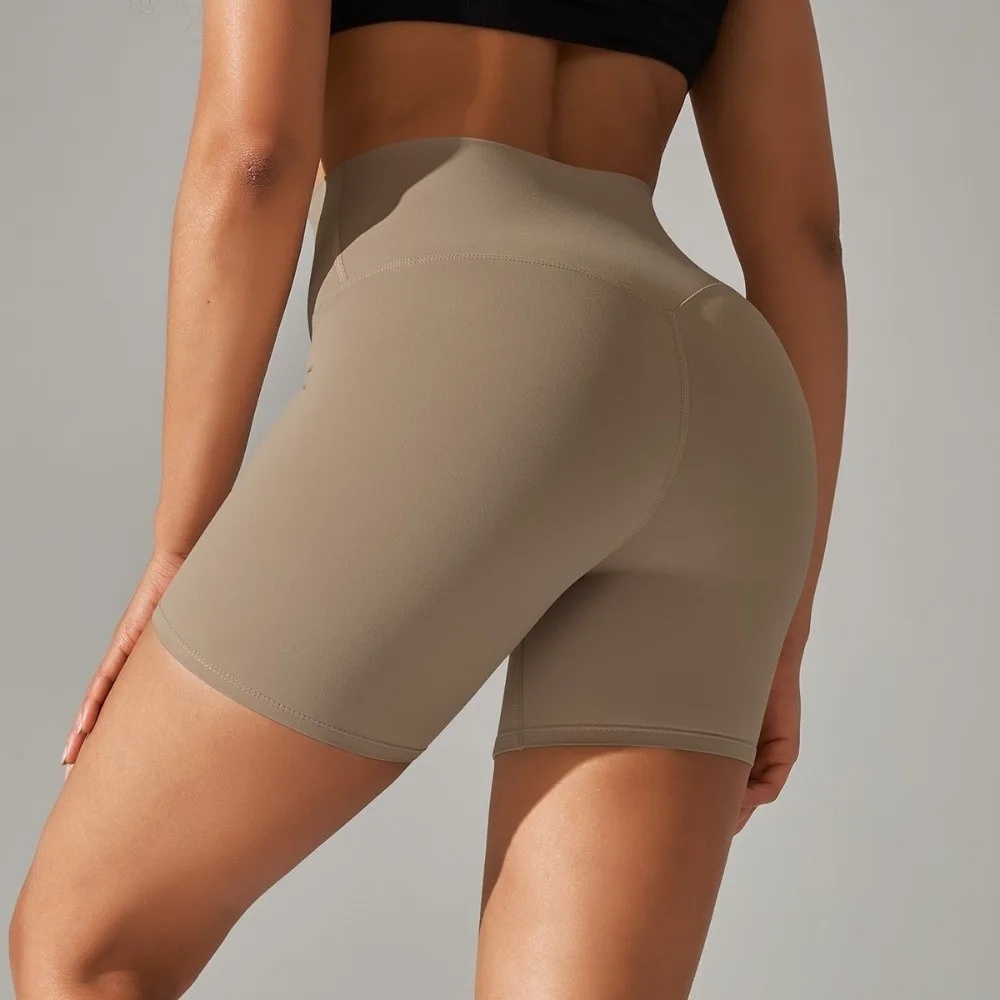 

High Elastic Yoga Shorts Compression Fit Quick-Dry Sports Shorts High Waist Sweat Absorption Running Shorts Running Exercise
