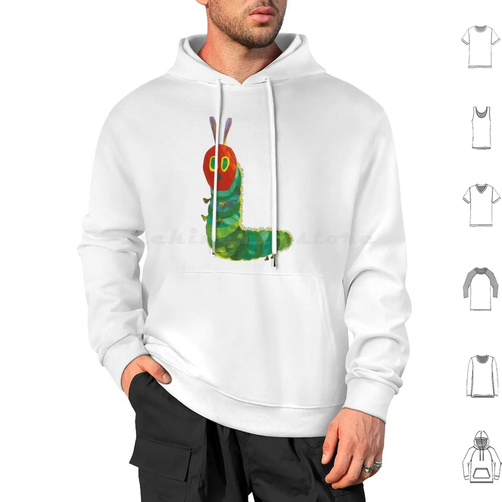 Whimsical World Of Eric Carle : Colorful Animal Collage Art Hoodies Long Sleeve Eric Carle Childrens Book Art The Very