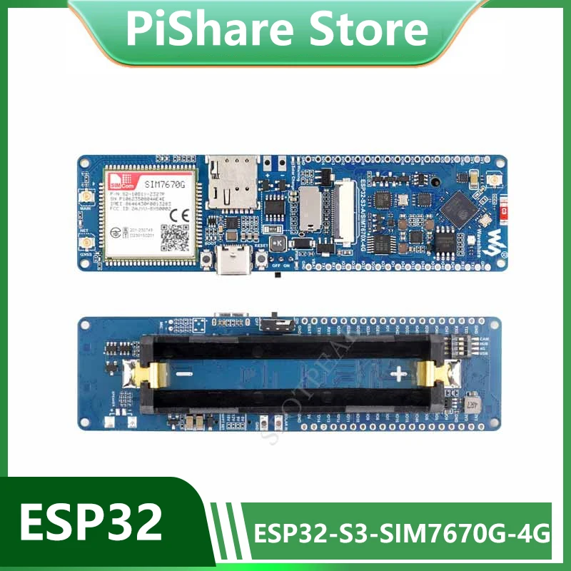 

ESP32-S3 SIM7670G 4G Development Board With Camera Global Band Portable WIFI LTE Cat-1/4G/GNSS/GPS