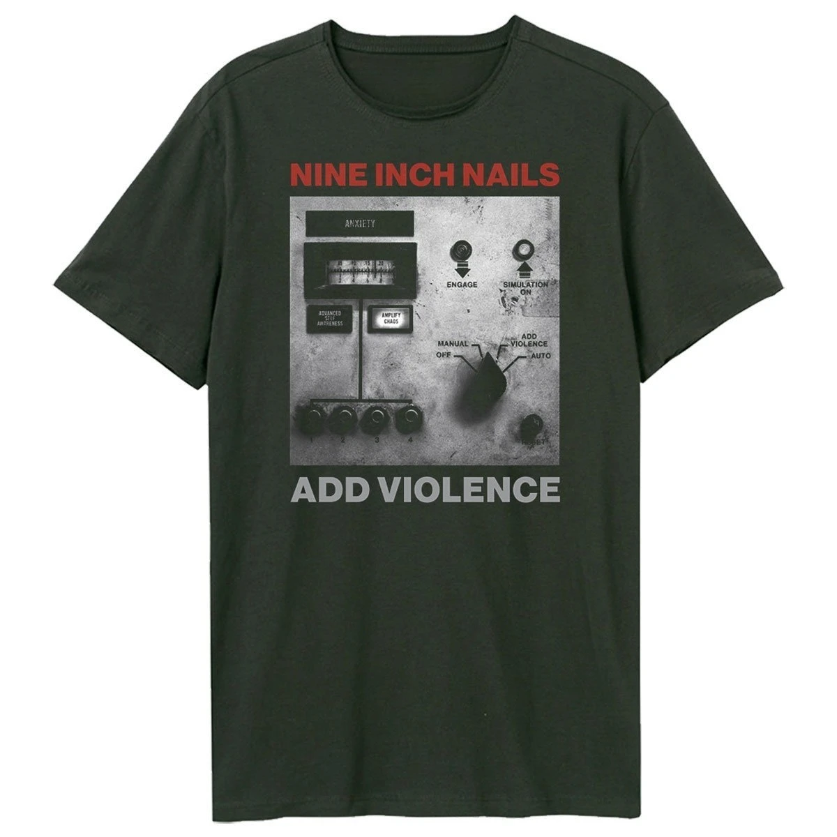 

NIN Add Violence Графический принт Летние элитные брендовые хлопковые мужские и женские футболки с короткими рукавами Уличная модная одежда