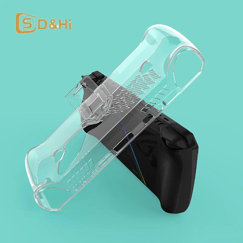 Clear Case For  ROG ALLY X Game Console Protective Cover With Bracket Shockproof Drop-proof TPU Soft Rubber Protective Shell