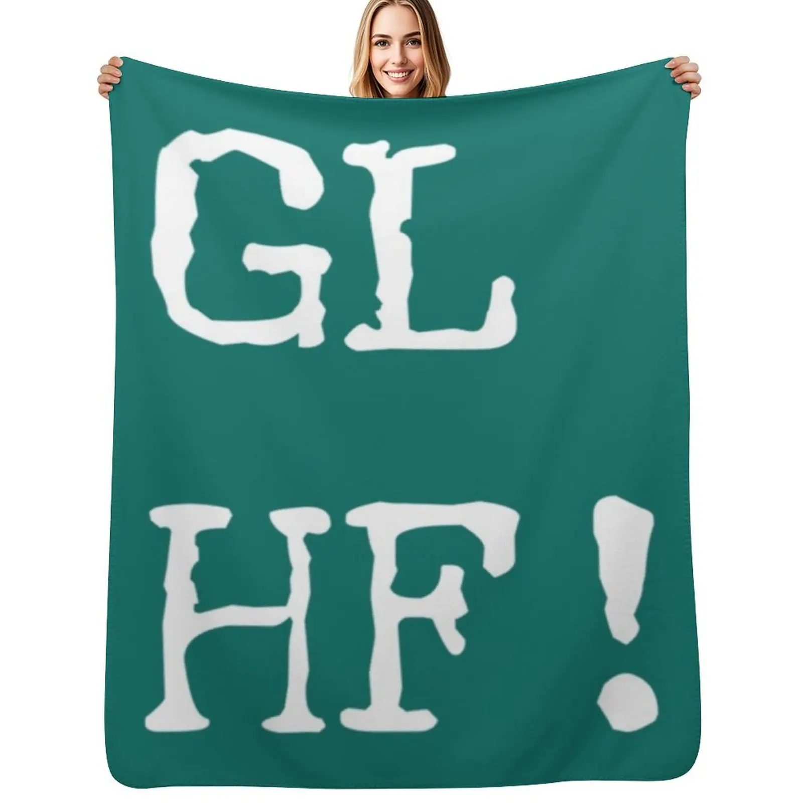 GL HF! Good Luck Have Fun Throw Blanket christmas decoration Beach Bed halloween Decorative Beds Custom Blankets