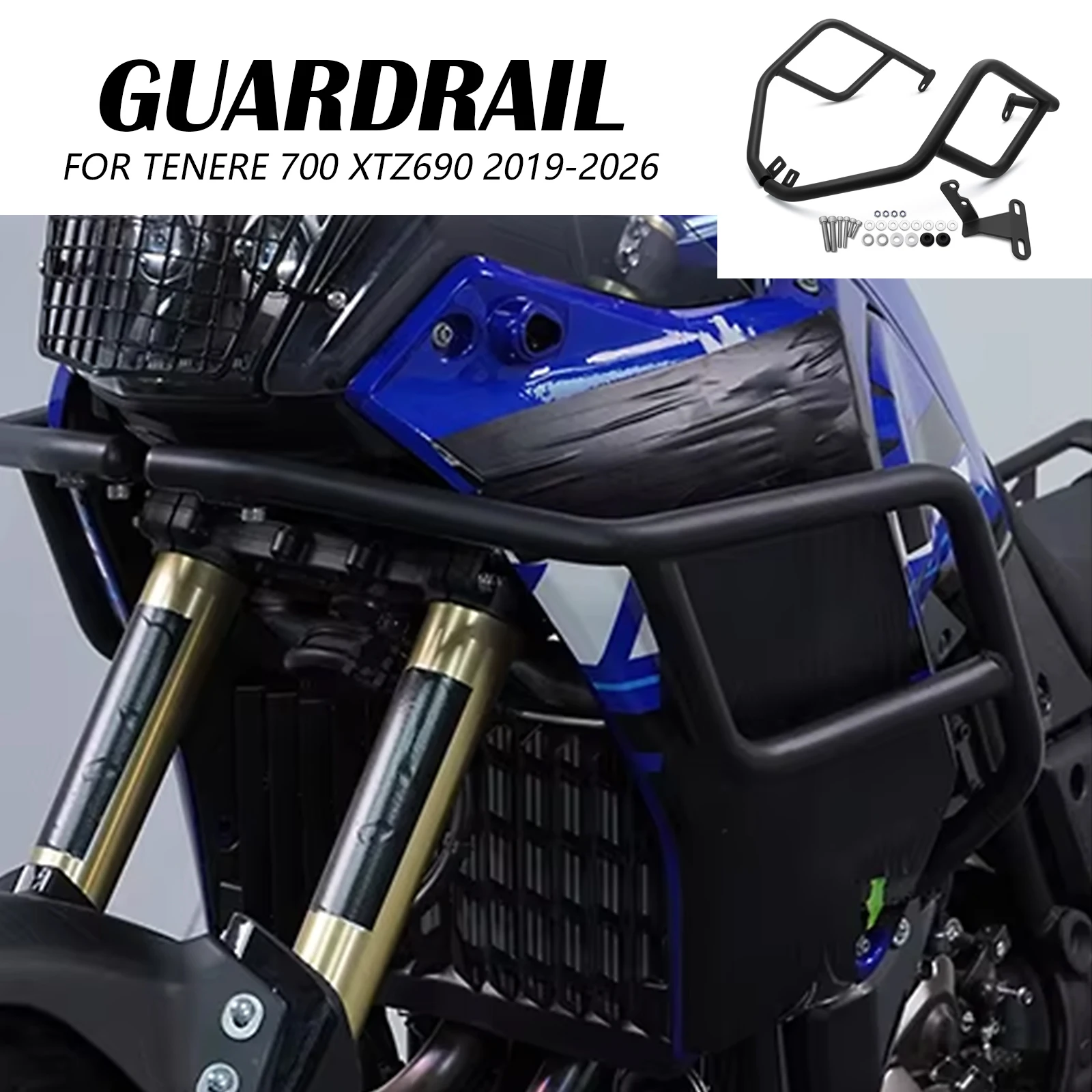

New Motorcycle Guardrail Highway Bumper Frame Protection Engine Guard Crash Bars For Yamaha Tenere 700 XTZ690 2019-2026