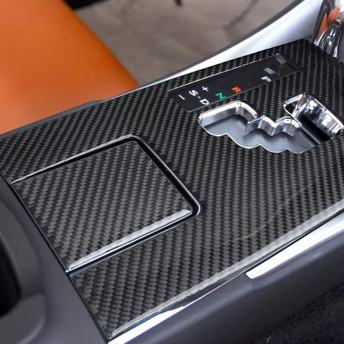Imagen 2 del producto Para Lexus IS250 fibra de carbono engranaje de control central panel de taza de agua pegatina decorativa piezas de modificación interior del coche