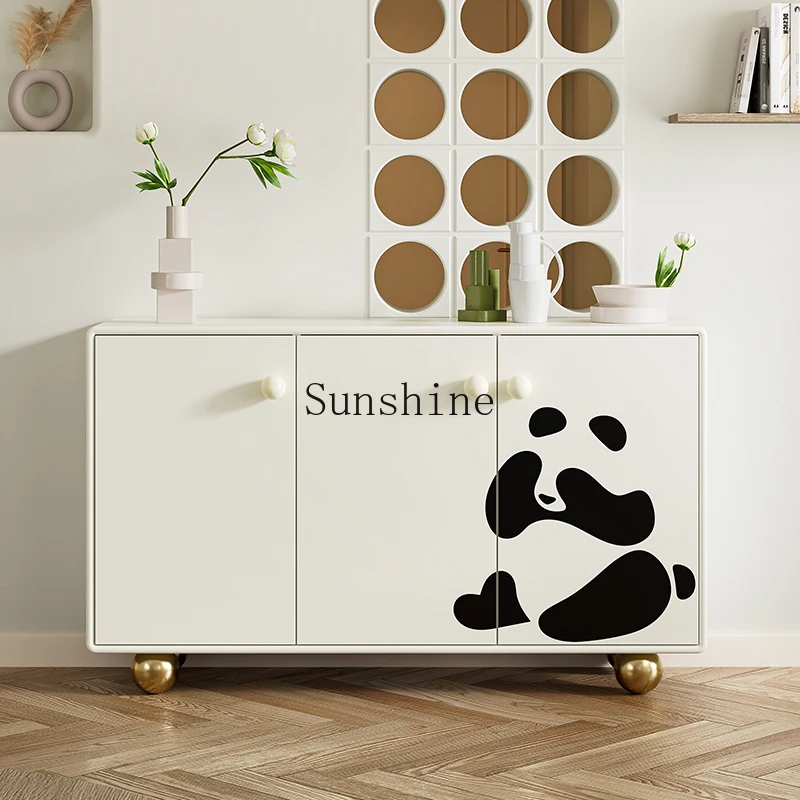 

French Cream Wind Restaurant Storage White Modern Simple Storage Cabinet