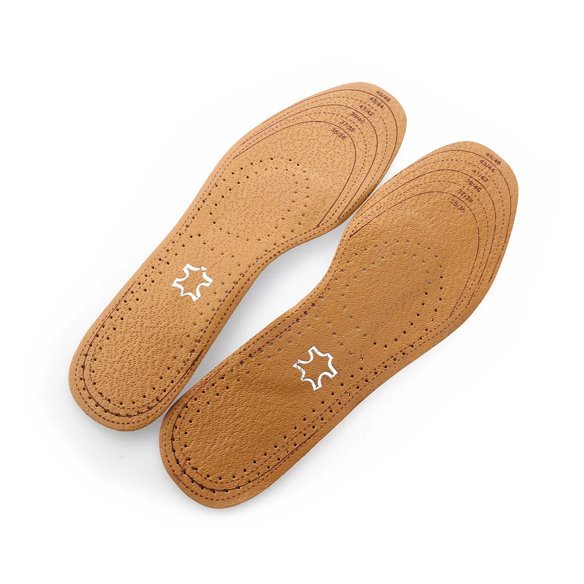 Plantilla de Pu marrón adaptable para la UE 35-46, almohadilla de zapato Unisex cortable, absorción del sudor, ajuste cómodo, herramienta para el cuidado de los pies