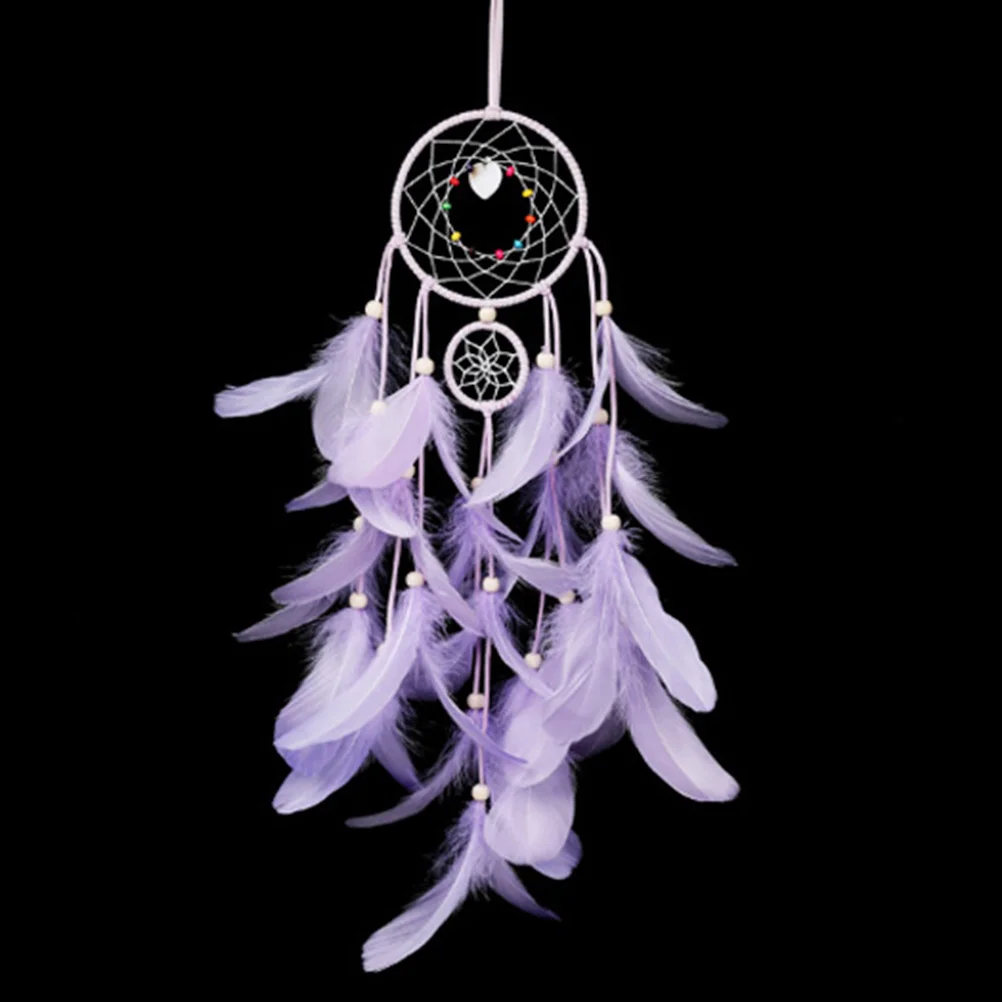 

Purple Finished Handmade Spider Web Dream Catcher Home Decoration Ornaments Bedroom Balcony Dream Catcher
