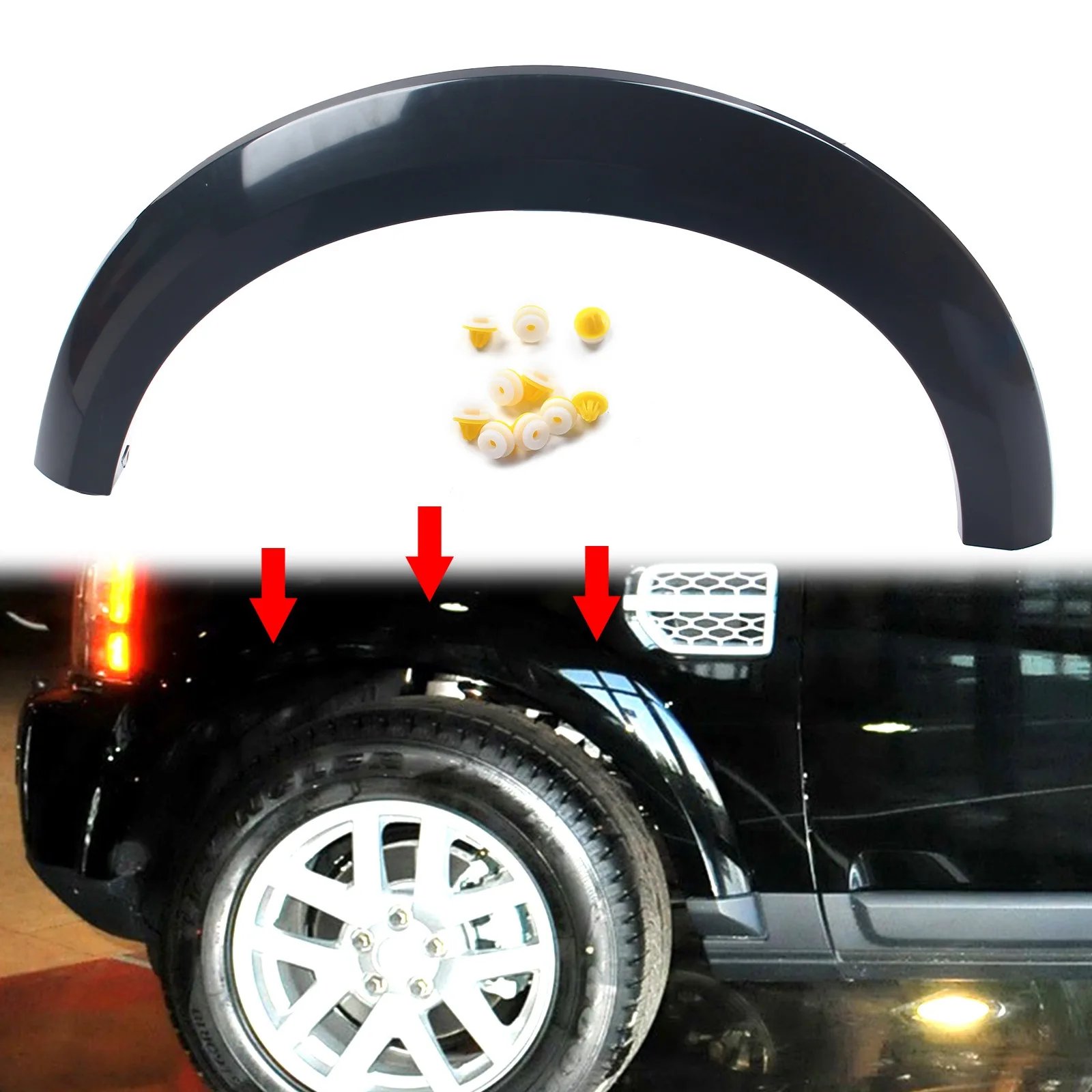 Car Front Wheel Fender Wheel Flares Extension Arch Moulding For Land Rover LR3 / Discovery 3 2005-2009 LR4/Discovery 4 2010-2016