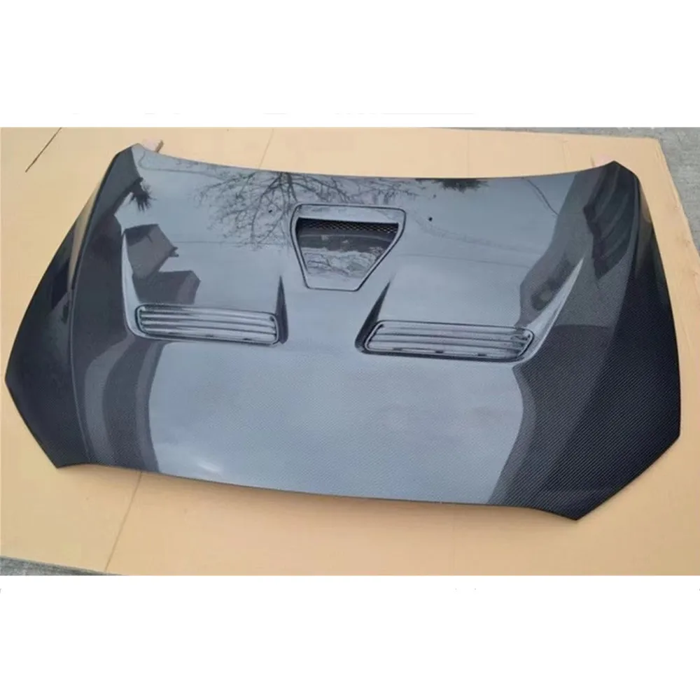 Kap Mesin Serat Karbon Asli untuk Lancer 2009-2015 hingga EVO 10 Penutup Kap Depan Mobil Suku Cadang Bodi