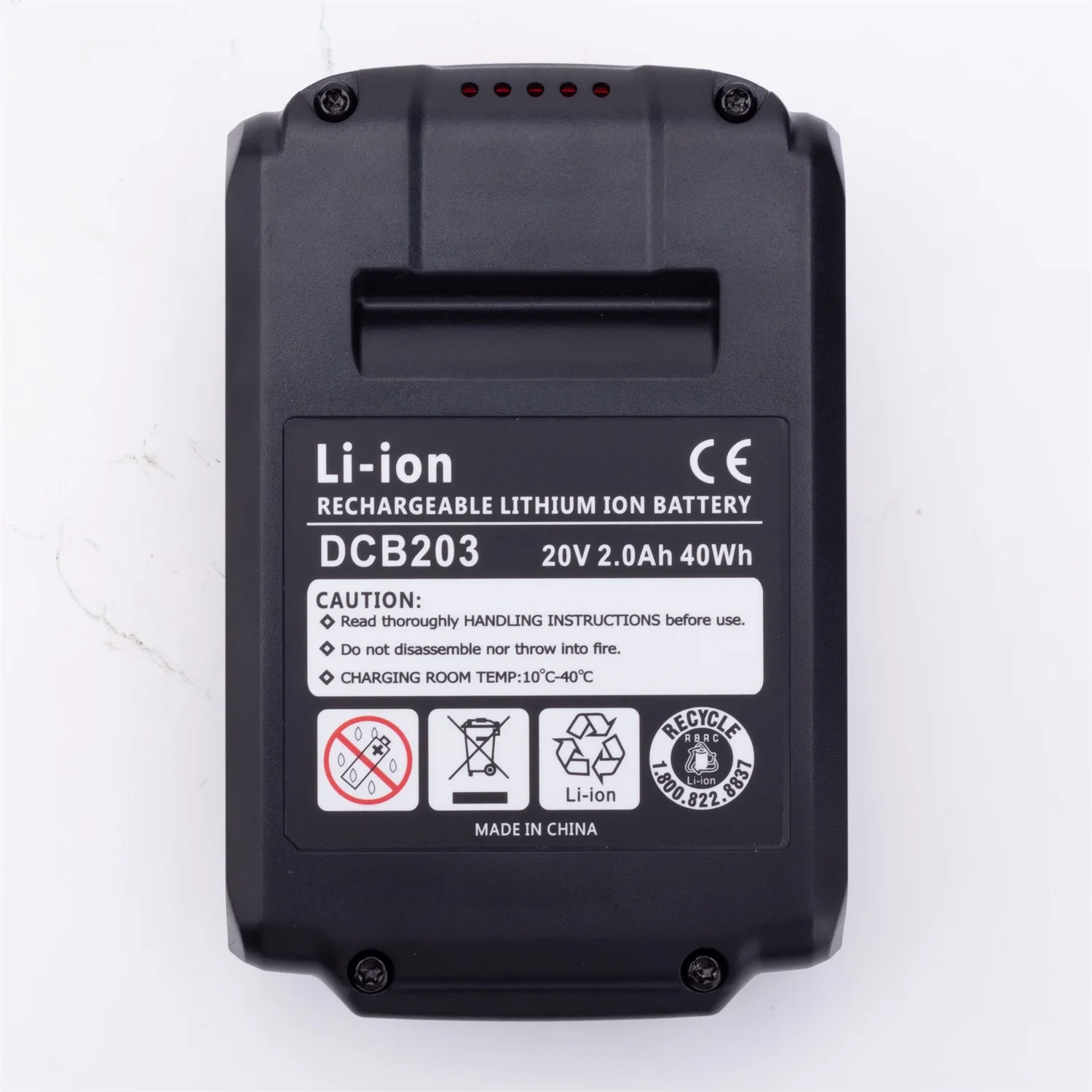 1pcs 20V DCB203 Replacement For DeWalt 2.0Ah 20V Max Lithium Battery Power Tool Battery