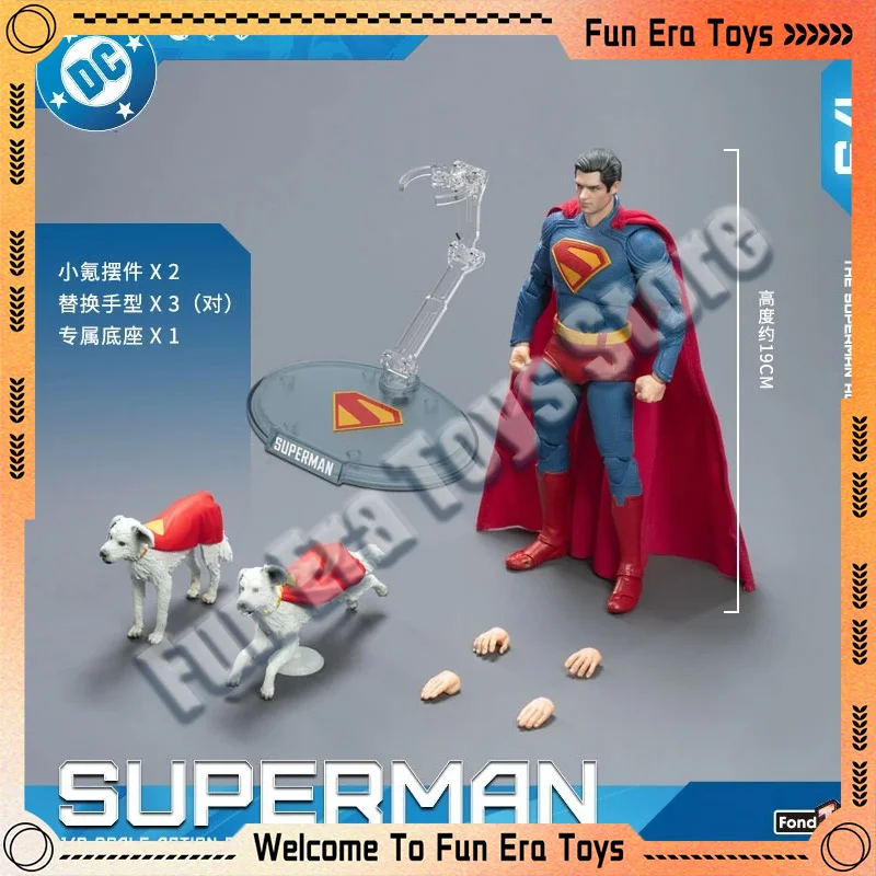Fondjoy Figurka Akcji Superman DC w Skali 1/9, 100% Oryginalna Edycja Filmowa, Ruchoma, Kolekcjonerska Statuetka PVC, Zabawka na Prezent Świąteczny dla Fanów