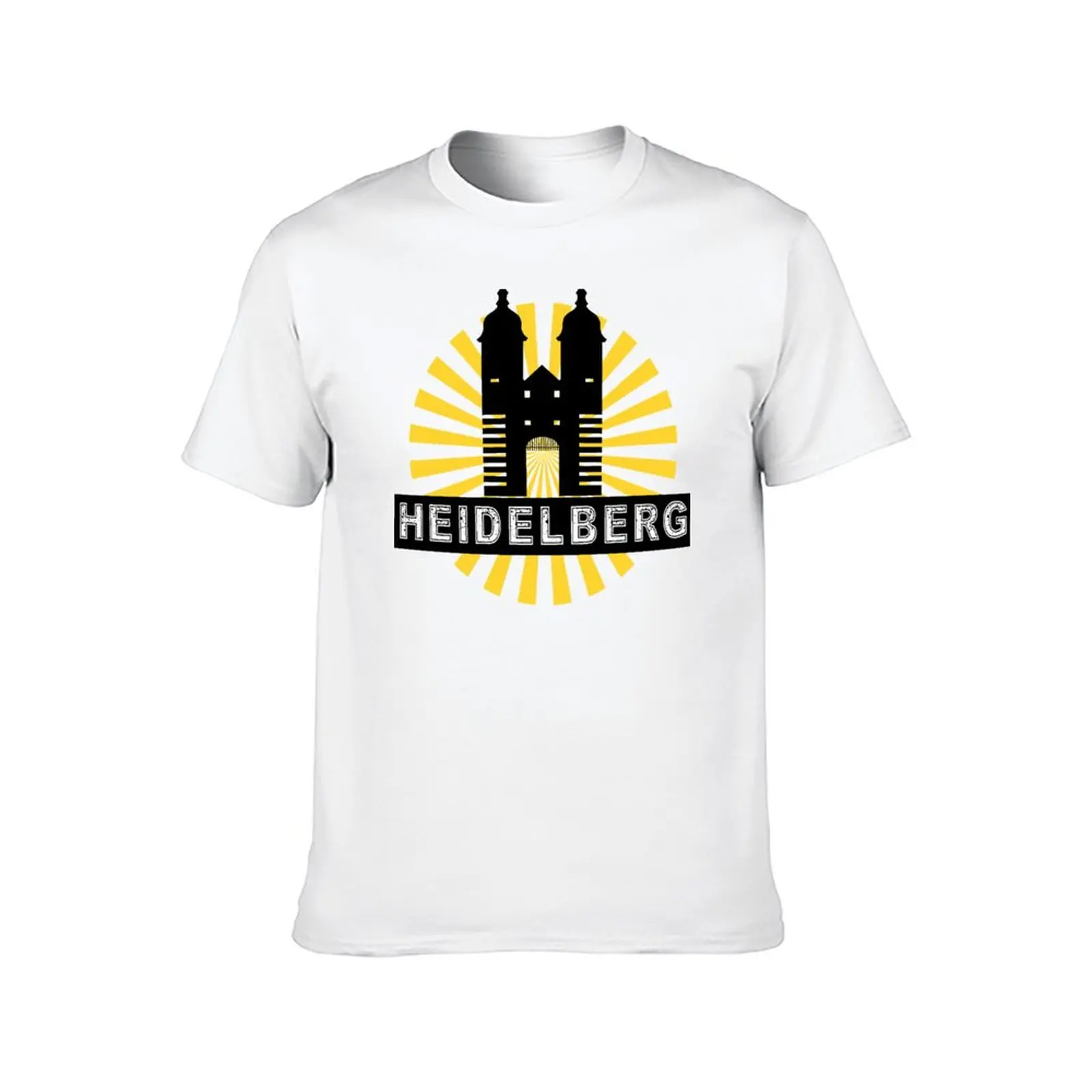 Heidelberg city name and bridge gate Alte Brücke T-Shirt t shirt for man 100 percent cotton t shirt man casual T-Shirt