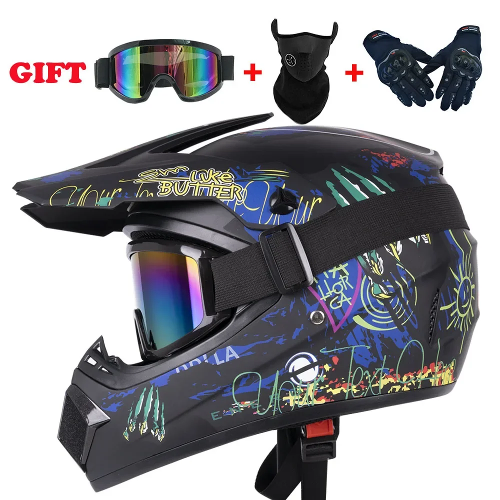 Volledige Gezicht Motorhelm Off-road Motor Gratis Verzending Stuur 3 Geschenken Downhill AM DH Cross Capacete Motocross Casco helmen