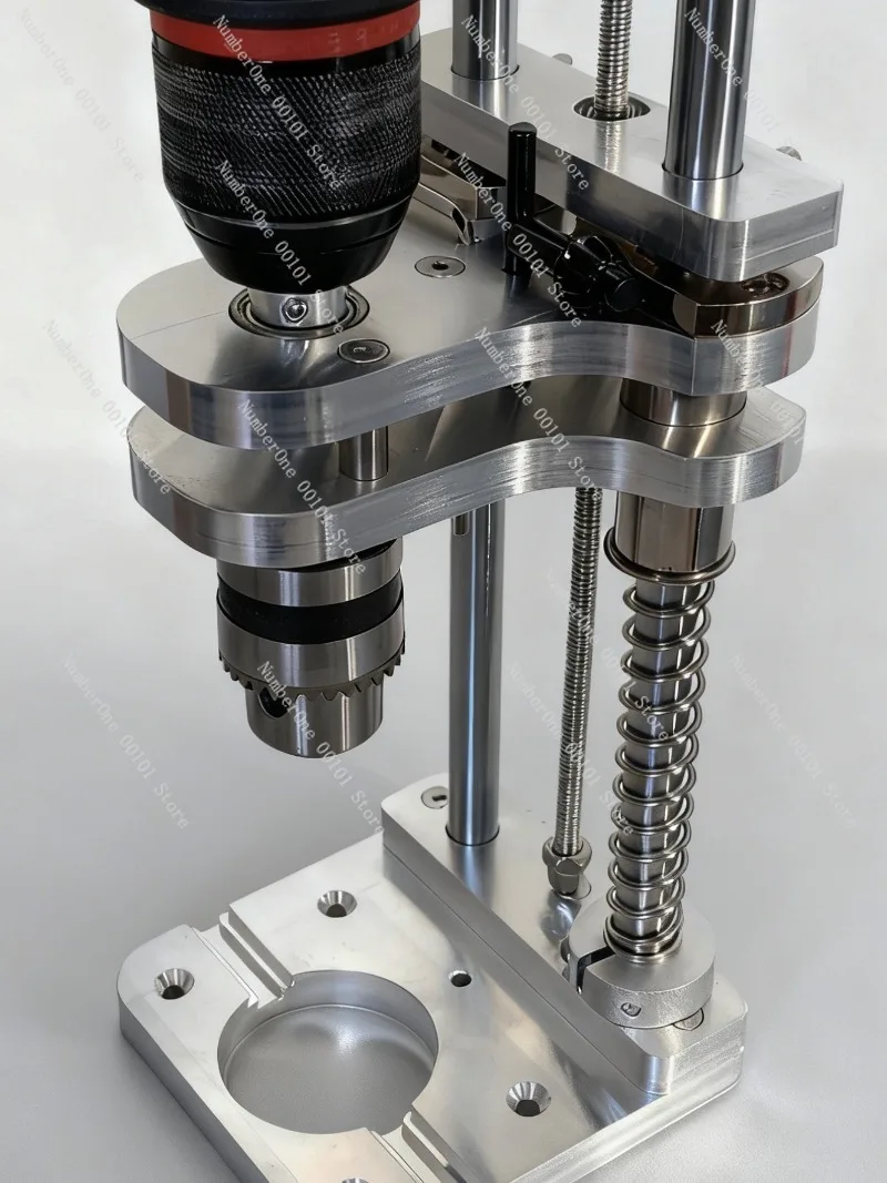Woodworking Drill Stand Aluminum Profile Positioning Vertical Drilling Desktop Small Lithium Electric Drill Stand Tool Mini DIY