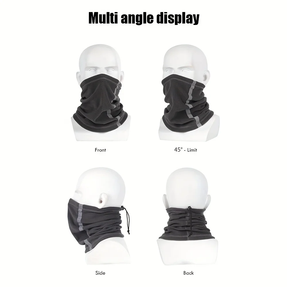 1PC Outdoor Winter Warm Fleece Neck Scarves Skiing Neck Cover Mask Motorcycle Half Face Mask Scarf Riding Biker Windproof