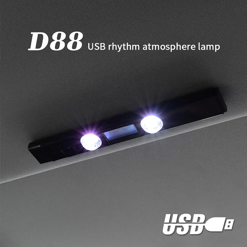 BLALION LED Car Atmosphere Lamp Wireless Voice Control RGB Roof Star Light USB Charing Auto Interior Decor Ambient Party Lights