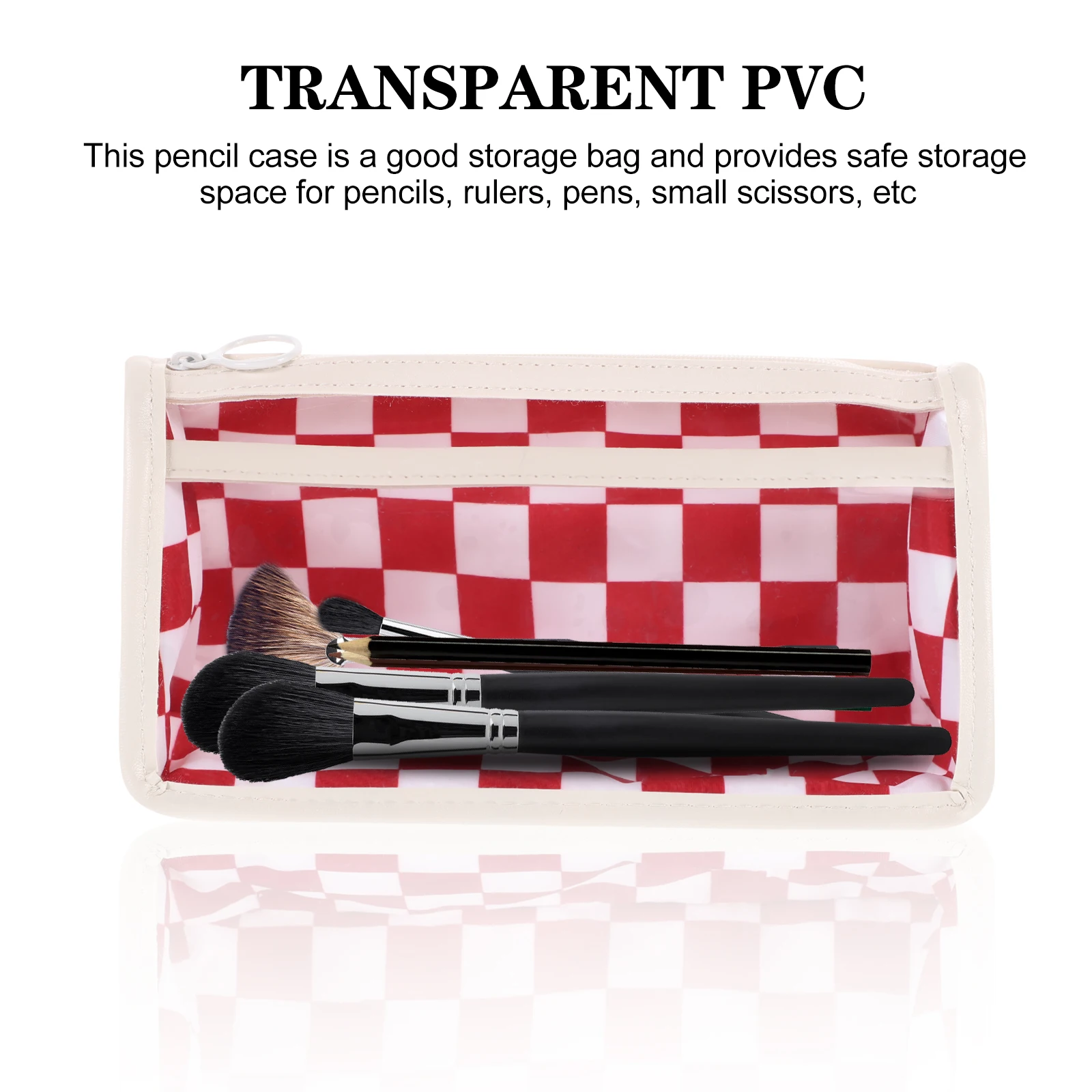 

Checkerboard Pencil Case Large Capacity Portable Bag for Pens Pencils Rulers Kids Students School Supplies Stationery Organizer