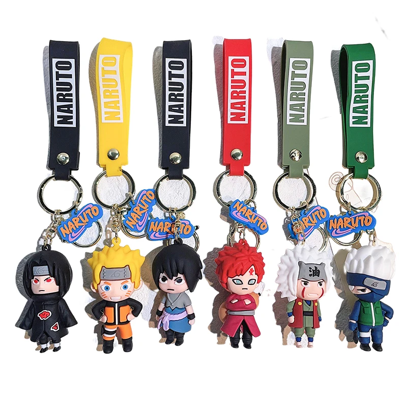 

Bandai Naruto Kakashi Keychain Pendant Toys Colorful Cute Anime Figure Uchiha Sasuke Itachi Fashion Bag Keyring Children Gifts