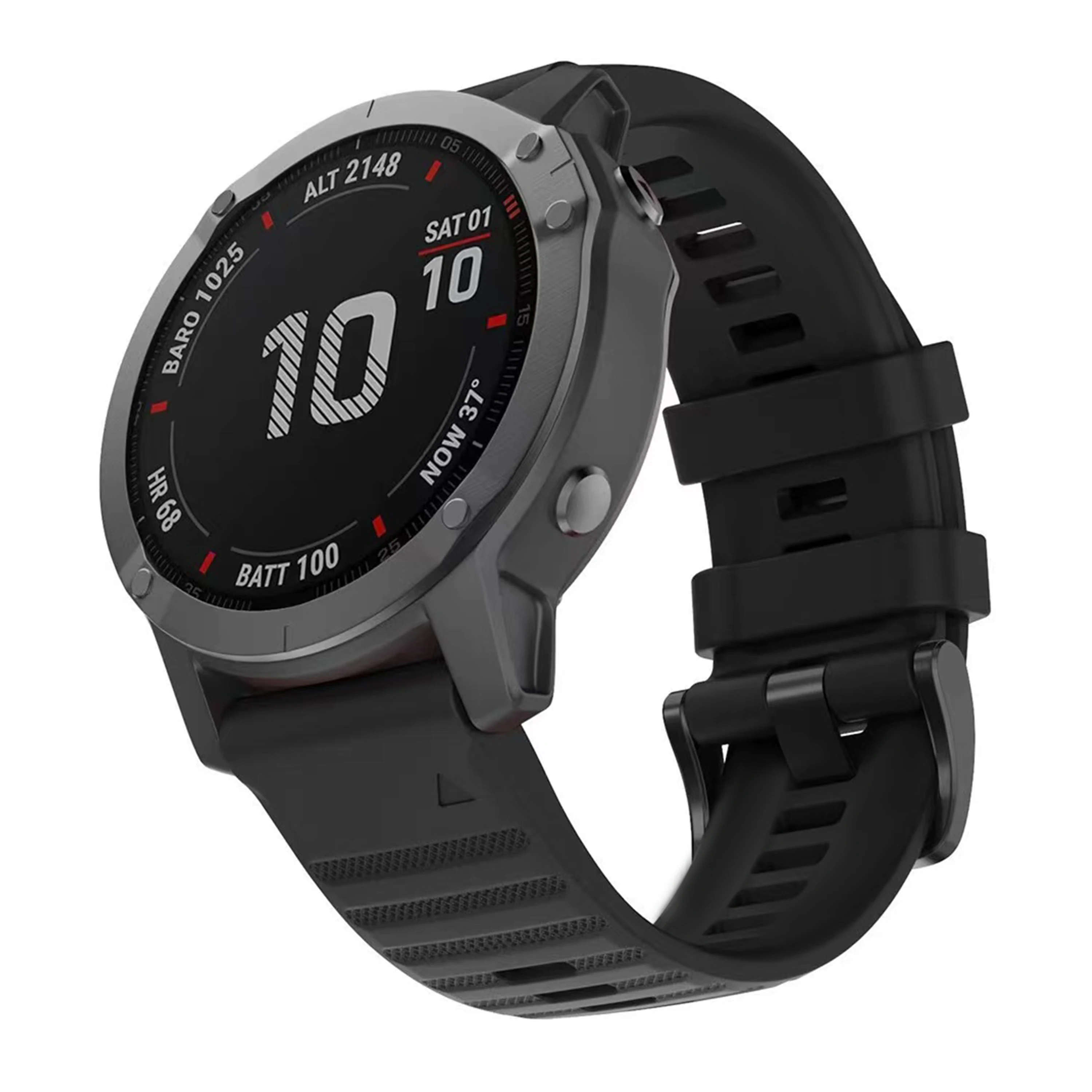 20mm/22mm/26mm Silikon-Uhrenarmband für Garmin Fenix 8 6 6X 6S Pro 7 7S 7X Wasserdichtes Armband