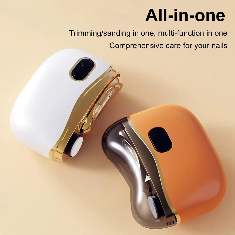 ماكينة قص الأظافر الكهربائية مع ماكينة قص الأظافر الآمنة المضادة للقرصة لصالونات الأظافر الفنية، للاستخدام المنزلي، عملية سهلة قابلة لإعادة الشحن
