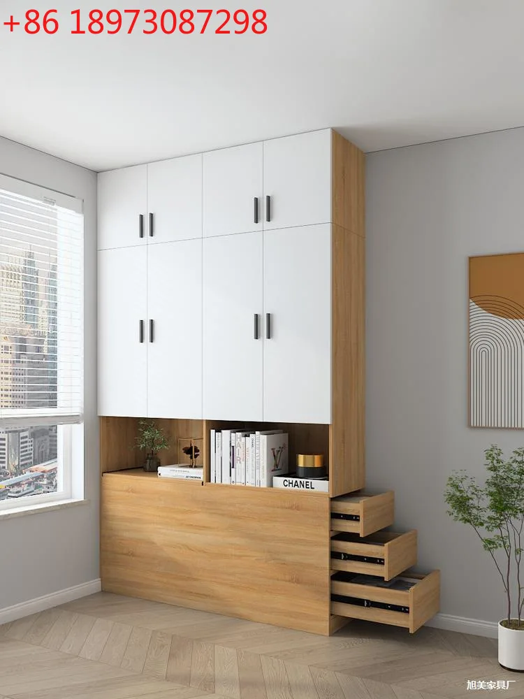Modern simple bedside sandwich cabinet storage door cabinet hanging wardrobe saving space living room corner side cabinet