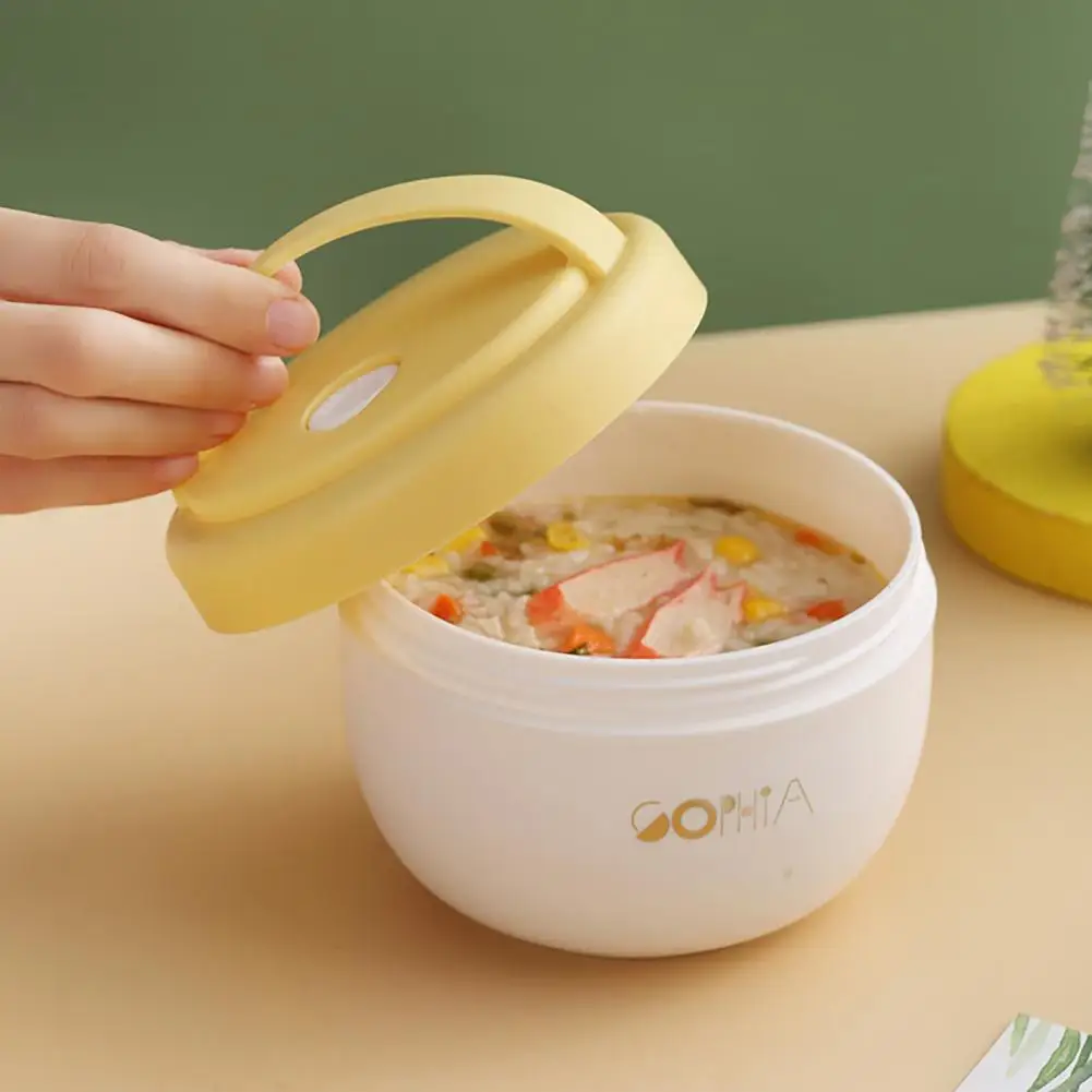 Microwaved Lunch Breakfast Cup Plastic Soup Cup Portable Lidded Soup Bowl Insulated Food Container Lunch Box Bento Box ланч бокс