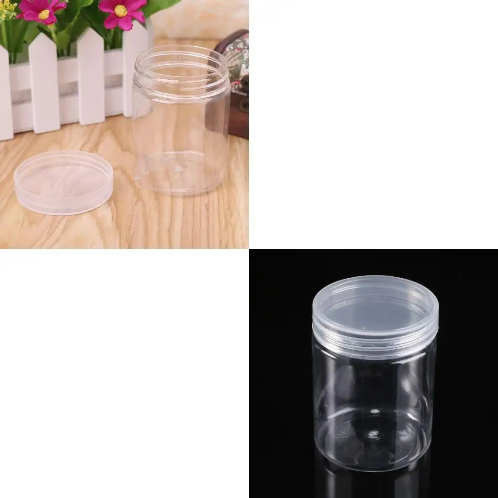 Round Clear Jar 150ml DIY Clay Art Diamond Glitter Powder Holder