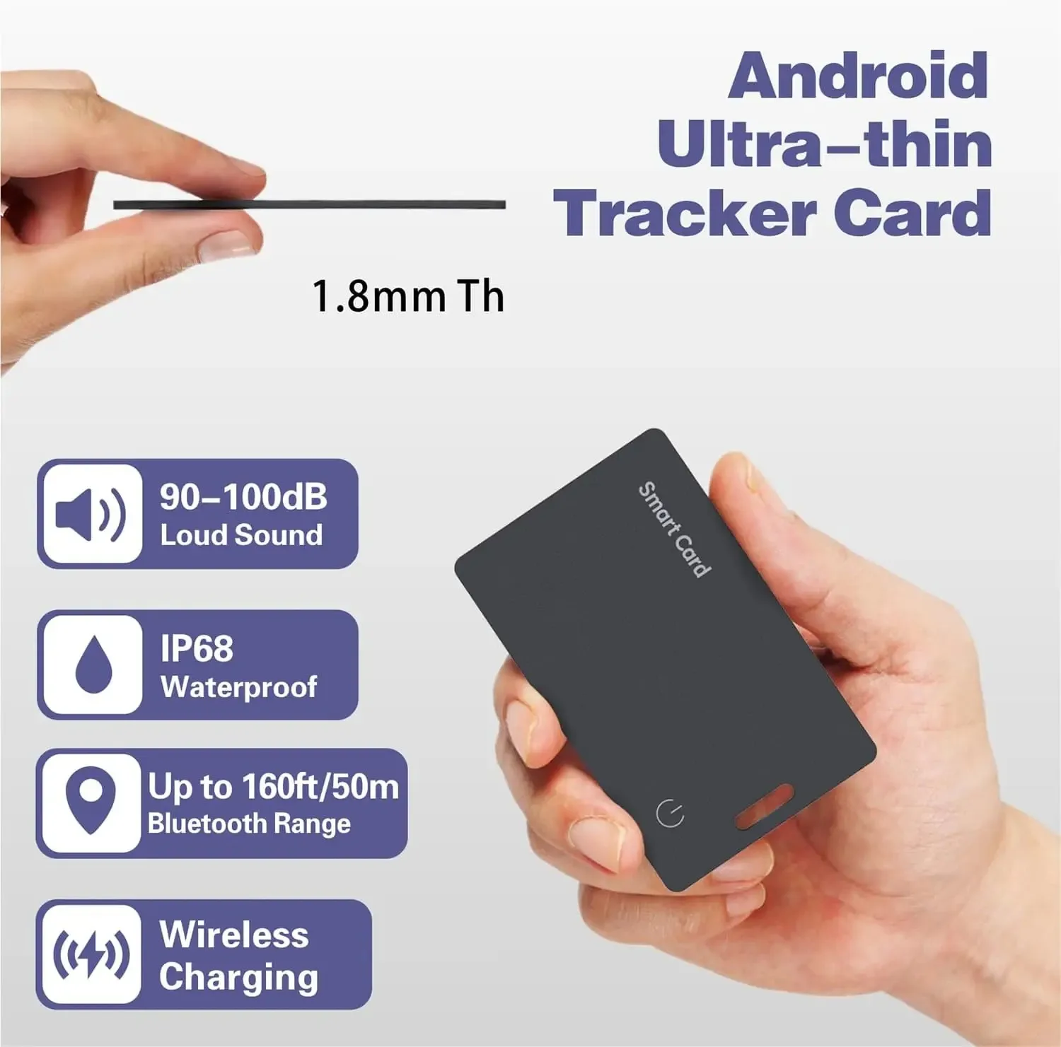 

Wallet Tracker Card Wallet Finder For Android Google App, Wireless Rechargeable Item Locator, Ip68 Smartcard Tracker Tag