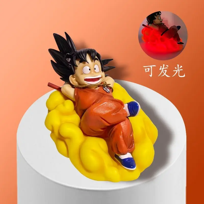 Dragon Ball Goku Light-Emitting Jinderun Figures Model Gift Creative Ornament Desktop Decoration Kawaii Toys Anime Peripheral