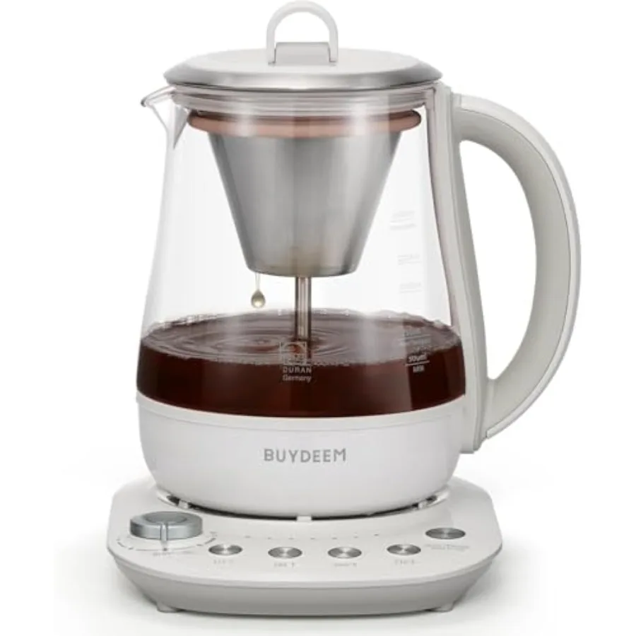 Electric Tea Maker K156 for Coffee and Tea 6 Brew Strengths 4 Temperature Settings Boil Dry Protection 2-Hour Auto Keep Warm Oa
